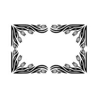 Elegant Floral Frame, Vintage Botanical, Spring vector