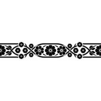 Elegant Floral Border, Vintage Element, Repeat vector