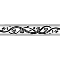 Elegant Floral Border, Vintage , Decorative Element, alternate version 150 vector