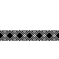 Geometric Deco Border, Black White Pattern, Triangles vector