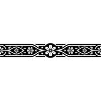 Elegant Floral Border, Vintage , Decorative Element, alternate version 152 vector