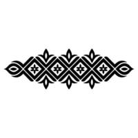 Geometric Tribal Border, Intricate Black, Pattern vector
