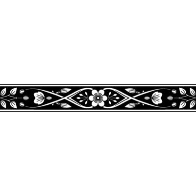 Elegant Floral Border, Vintage , Decorative Element, alternate version 153