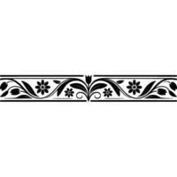 Elegant Floral Border, Vintage Element, alternate version 15 vector