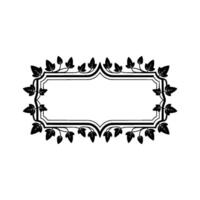 Elegant Botanical Frame, Vintage Style, Decorative Border - Leaves vector