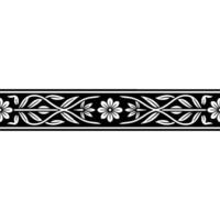 Elegant Botanical Border, Vintage Style, Trim vector