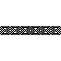 Geometric Deco Border Minimalist Black White Pattern - Linear vector