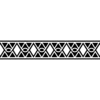Geometric Deco Border, Stylized Black Pattern vector