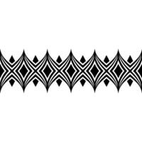 Geometric Wave Border, Minimalist Black White vector