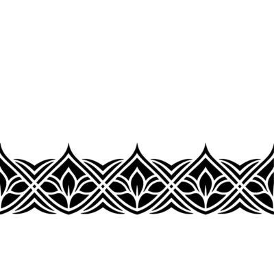Intricate Black Border, Art Deco Style, Elegant