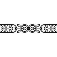 Elegant Botanical Border, Vintage Style - Grey vector