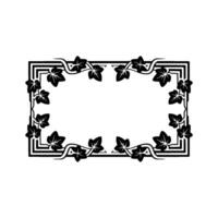 Art Nouveau Ivy Border Frame, Elegant vector