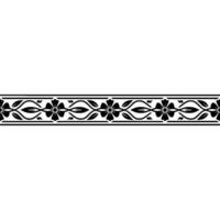 Elegant Floral Border, Vintage , Decorative Element, alternate version 165 vector