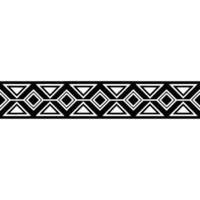 Geometric Deco Border, Minimalist Black White Pattern - Art deco vector