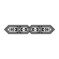 Geometric Floral Border, Vintage Style, Elegant Division, Decorative vector