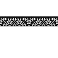Elegant Floral Border, Vintage Style, Decorative Element, alternate version 9 vector
