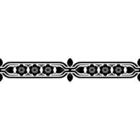 Art Deco Floral Border, Elegant Element, Motif vector