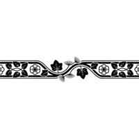 Japanese Maple Branch Border, Elegant Black White vector