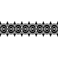 Intricate Black Border, Decorative Ornament, Vintage Style, Pattern vector