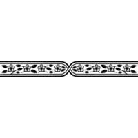 Elegant Floral Border, Vintage Element, alternate version 21 vector