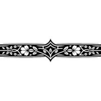 Art Nouveau Floral Border, Elegant, Decorative vector