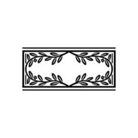 Elegant Botanical Frame, Vintage Element, Laurel vector