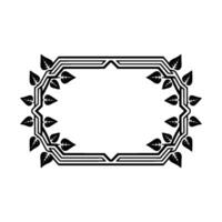 Art Deco Botanical Frame Elegant, Stylized, Vintage vector