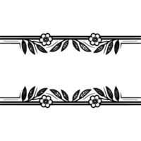 Elegant Floral Border, Vintage Style, Decorative Element, alternate version 10 vector