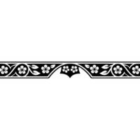 Intricate Floral Border, Vintage Ornamentation, Decorative Element - Ornament vector
