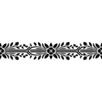 Elegant Floral Border, Vintage Style, Decorative Element, alternate version 11 vector