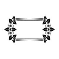 Elegant Floral Frame, Vintage Botanical - Leaf vector