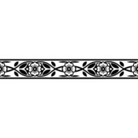 Elegant Floral Border, Vintage , Decorative Element, alternate version 183 vector