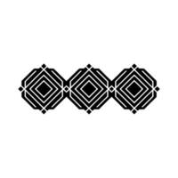 Geometric Deco Pattern, Minimalist , Black White vector