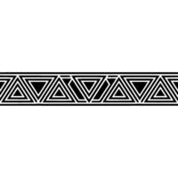 Geometric Deco Border, Black White, Minimalist Pattern vector
