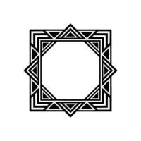Geometric Deco Frame, Minimalist , Elegant Outline vector
