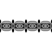 Intricate Tribal Border, Stylized Black , Decorative Element vector