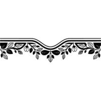 Elegant Botanical Border, Vintage Style, Decorative Element - Ornamental vector