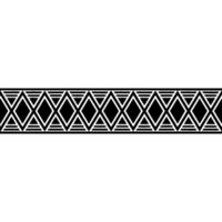 Geometric Deco Border, Minimalist Pattern - Repeating vector