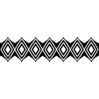 Geometric Border, Stylized Diamond Pattern, Minimalist, Textile vector