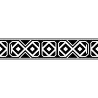 Geometric Border, Black White Deco Pattern, Abstract vector