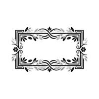 Elegant Vintage Frame, Botanical Ornamentation, Ornament vector
