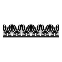 Art Deco Botanical Border, Elegant Element - Pattern vector