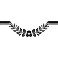 Stylized Floral Border, Vintage Element - Linear vector