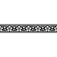 Elegant Floral Border, Vintage , Decorative Element, alternate version 197 vector