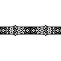 Elegant Floral Border, Vintage , Decorative Element, alternate version 198 vector