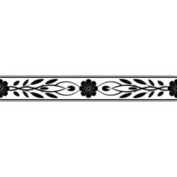 Elegant Floral Border, Vintage , Decorative Element, alternate version 200 vector