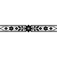 Elegant Floral Border, Art Deco Style, Stylized vector