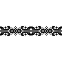 Intricate Floral Border, Vintage Style, Decorative Element - Background vector