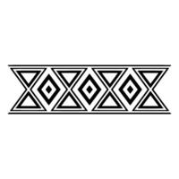 Geometric Tribal Border, Minimalist, alternate version 9 vector