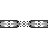 Geometric Blossom Border, Japanese Inspired, Pattern vector